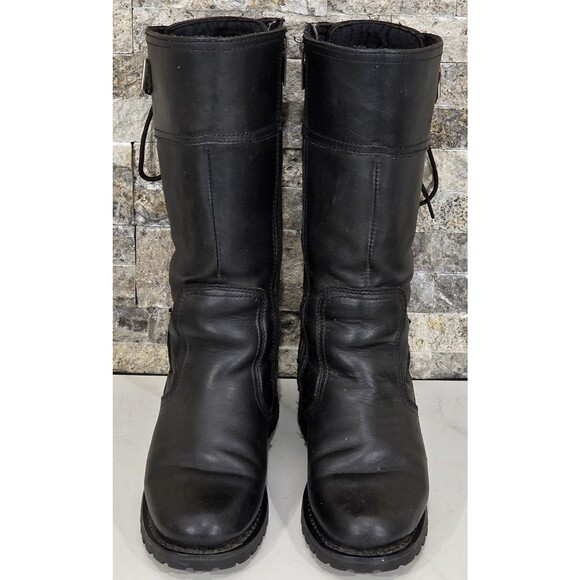Harley-Davidson Alexa Motorcycle Boots Black Leather Back Lace 85167 Women's 8 - Picture 6 of 16